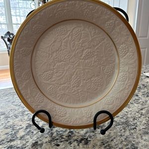Vintage Lenox 24k Gold Embossed Porcelain Platter in excellent condition.